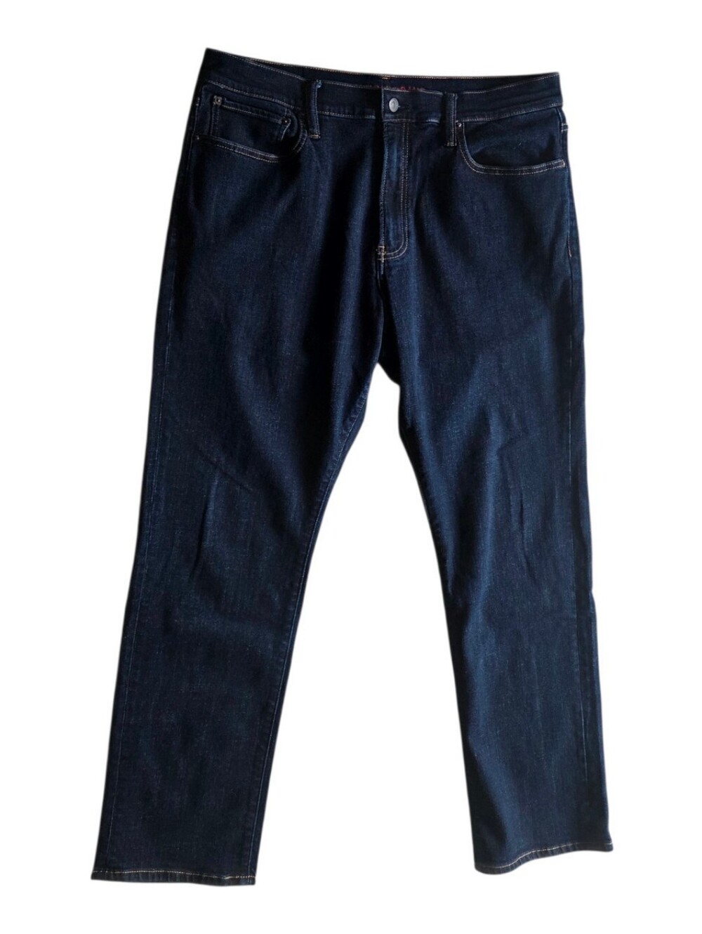 Lucky Brand Mens 410 Athletic Straight Denim Blue Jeans Dark Wash Size 36x30